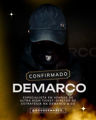 Demarco - Especialista em vendas de ultra high ticket. Diretor de estratégia na Demarco & CO Instagram: @dougdemarco_